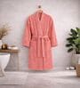 Coral Solid Cotton Men Bath Robe With Belt (XL)