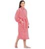 Coral Solid Cotton Women Bath Robe With Belt (L)