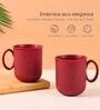 Coral Statement Coffee Mug 350 ml (2 Pc)Rice Husk Biocomposite