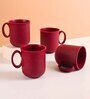 Coral Statement Coffee Mug 350 ml (4 Pc)Rice Husk Biocomposite