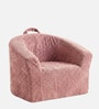 Coral Textured Organic Kids Lounge Chair In Peach Colour Coral Textured Organic Kids Lounge Chair In Peach Colour