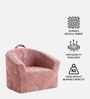 Coral Textured Organic Kids Lounge Chair In Peach Colour Coral Textured Organic Kids Lounge Chair In Peach Colour
