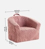 Coral Textured Organic Kids Lounge Chair In Peach Colour Coral Textured Organic Kids Lounge Chair In Peach Colour
