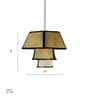 Coralis Pendant Lamp with Natural Bamboo Mesh