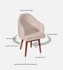 Corbel Acacia Wood 4 Seater Dining Set In Natural Glazed Finish with Revolving Chair In Beige Fabric Corbel Acacia Wood 4 Seater Dining Set In Natural Glazed Finish with Revolving Chair In Beige Fabric