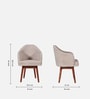 Corbel Acacia Wood 4 Seater Dining Set In Natural Glazed Finish with Revolving Chair In Beige Fabric Corbel Acacia Wood 4 Seater Dining Set In Natural Glazed Finish with Revolving Chair In Beige Fabric