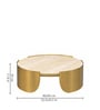 Cordelia Coffee Table in Electroplatting Finish with Travertine Proreciline Top