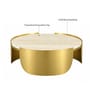 Cordelia Coffee Table in Electroplatting Finish with Travertine Proreciline Top