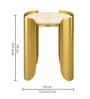 Cordelia Side Table in Electroplatting Finish with Travertine Proreciline Top Cordelia Side Table in Electroplatting Finish with Travertine Proreciline Top