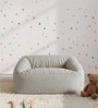 Corduroy Velvet Kids Sofa In Light Grey Colour