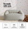 Corduroy Velvet Kids Sofa In Light Grey Colour
