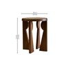 Cornercharm Side Table In Walnut Finish