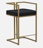 Albarn Metal Bar Chair In Dark Green & Gold Finish