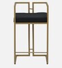 Albarn Metal Bar Chair In Dark Green & Gold Finish