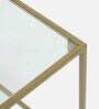 Cortez Metal End Table In Gold Colour