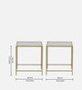 Cortez Metal End Table In Gold Colour