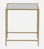 Cortez Metal End Table In Gold Colour