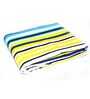Multicolor striped 144 TC Cotton 1 Double Bedsheet with 2 Pillow Covers