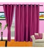 Purple Solid Polyester 7 Ft Semisheer Eyelet Door Curtains (Set of 2)
