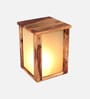 Cortina Sheesham Wood Backlit Side Table in Provincial Teak Finish Cortina Sheesham Wood Backlit Side Table in Provincial Teak Finish