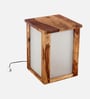 Cortina Sheesham Wood Backlit Side Table in Provincial Teak Finish Cortina Sheesham Wood Backlit Side Table in Provincial Teak Finish