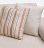 Corvin Fabric 1 Seater sofa with Wooden Armrests in Beige Colour Corvin Fabric 1 Seater sofa with Wooden Armrests in Beige Colour