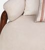 Corvin Fabric 1 Seater sofa with Wooden Armrests in Beige Colour Corvin Fabric 1 Seater sofa with Wooden Armrests in Beige Colour
