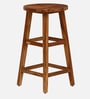 Cosenza Sheesham Wood Bar Stool In Rustic Teak Finish
