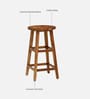 Cosenza Sheesham Wood Bar Stool In Rustic Teak Finish