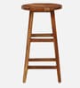 Cosenza Sheesham Wood Bar Stool In Rustic Teak Finish