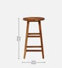 Cosenza Sheesham Wood Bar Stool In Rustic Teak Finish