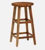 Cosenza Sheesham Wood Bar Stool In Rustic Teak Finish