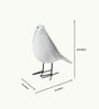 Cosmic Dots Avian Resin Sculpture-White