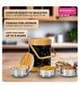 Varmora Cosmic Lunch, 700 ml- 4pc- Stainless Steel- Insulated Lunch Box- Gold