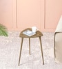 Cosmo Aluminium Geometric Triangular End Table in Gold Finish