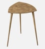 Cosmo Aluminium Geometric Triangular End Table in Gold Finish
