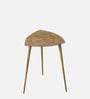 Cosmo Aluminium Geometric Triangular End Table in Gold Finish Set of 2