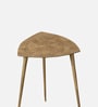 Cosmo Aluminium Geometric Triangular End Table in Gold Finish Set of 2
