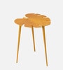 Cosmo Aluminium Leaf End Table in Gold Finish Set of 2