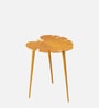 Cosmo Aluminium Leaf End Table in Gold Finish Set of 2