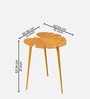 Cosmo Aluminium Leaf End Table in Gold Finish Set of 2