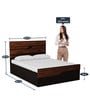 Cosmo Queen Size Bed Walnut with Hydraulic Storage