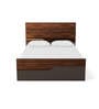 Cosmo Queen Size Bed Walnut with Hydraulic Storage