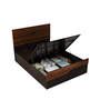 Cosmo Queen Size Bed Walnut with Hydraulic Storage