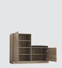 Cosmo Shoe Rack with Seating in Sonomooak Finish