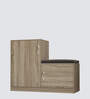 Cosmo Shoe Rack with Seating in Sonomooak Finish
