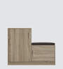 Cosmo Shoe Rack with Seating in Sonomooak Finish