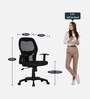 Cosmos Breathable Mesh Ergonomic Chair in Black Colour