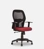Cosmos Breathable Mesh Office Chairs in Maroon Colour