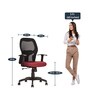 Cosmos Breathable Mesh Office Chairs in Maroon Colour